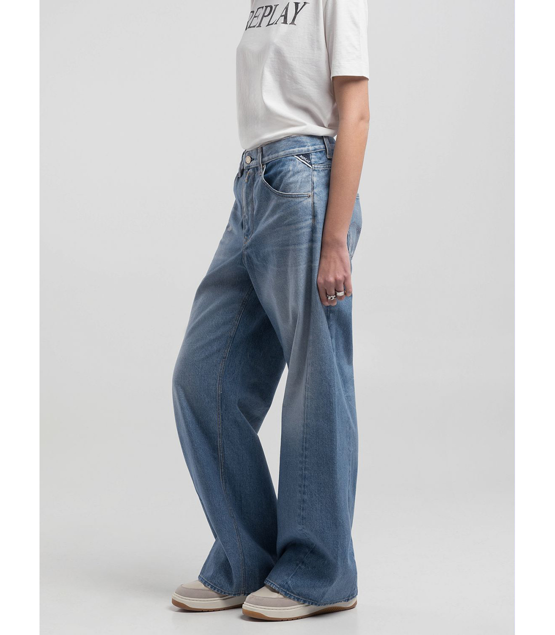 バギーフィットNARJA AIプリントデニム 詳細画像 ライトブルー 7